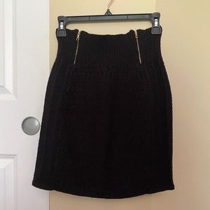 Anthropologie Black Knit Skirt